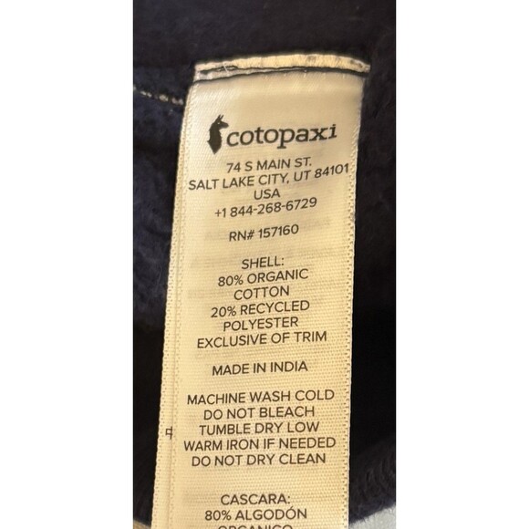COTOPAXI Organic Jogger Sweatpant Women Small Navy Drawstring Pockets Athleisure - Picture 11 of 14